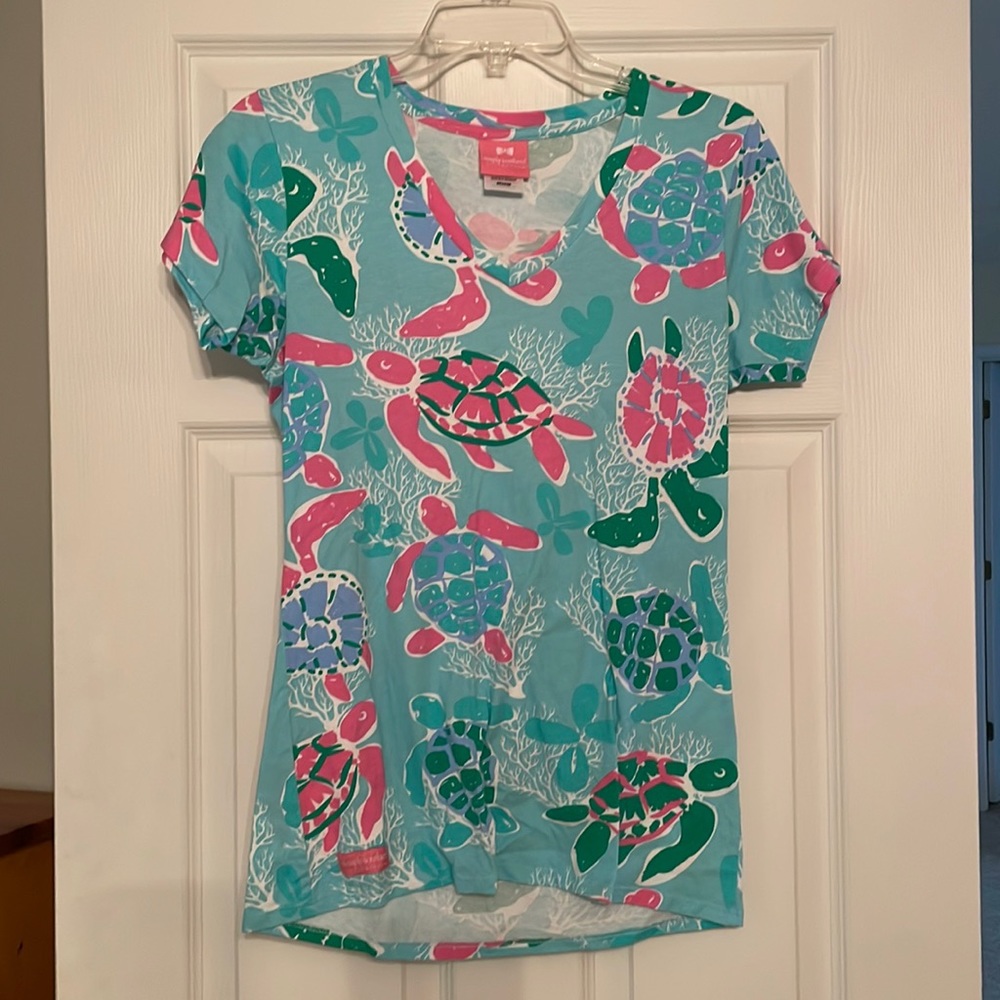 Simply Southern Mint Green Turtle short sleeve T-shirt
